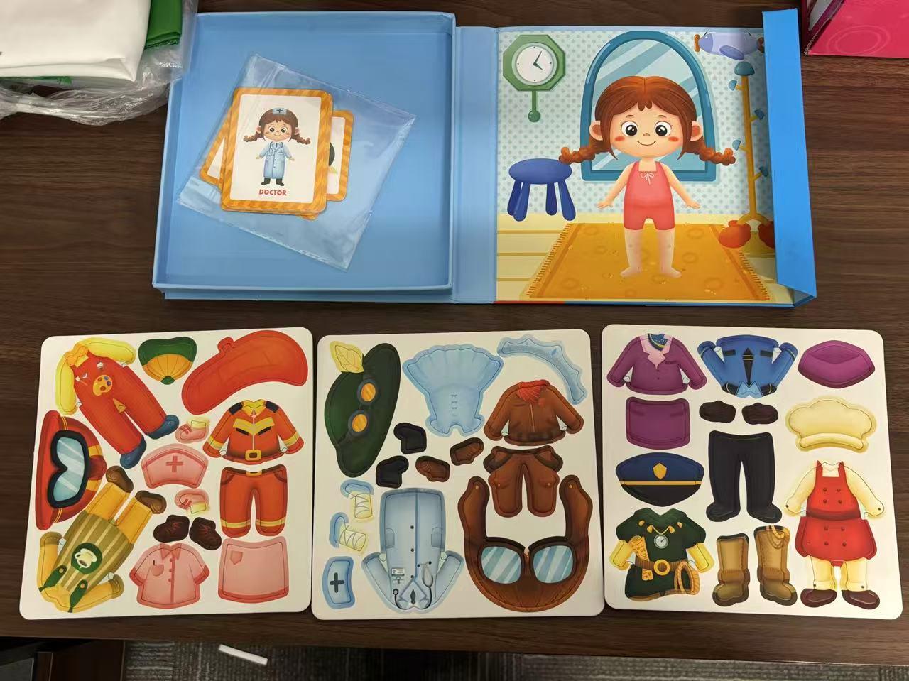 Princess Dress-Up Puzzle Toy Portable Magnetic Case With 10 Cards And 29 Puzzle Pieces Educational Dress-Up Toy For Children