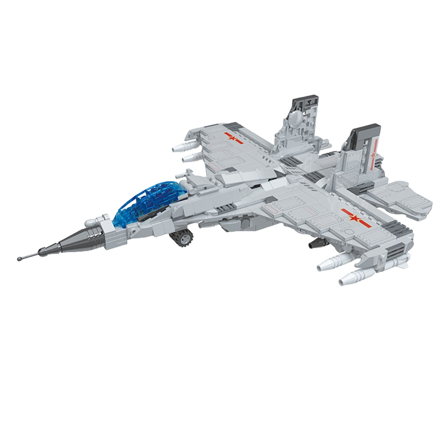 Fighter Building Block Set With Small Figurine High Simulation Educational Airplane Model Building Kit For Kids Boys