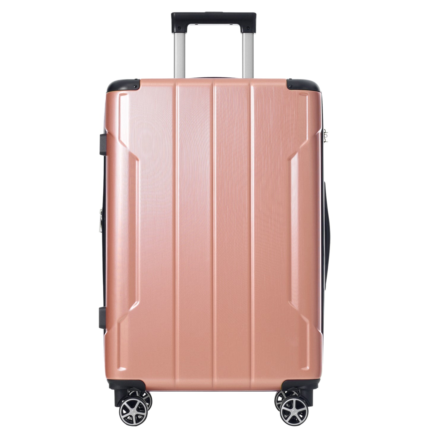 Hardshell Luggage, Lightweight Durable ABS Suitcases With Double Wheels, Expandable 28-inch Checked Travel Luggage Rose