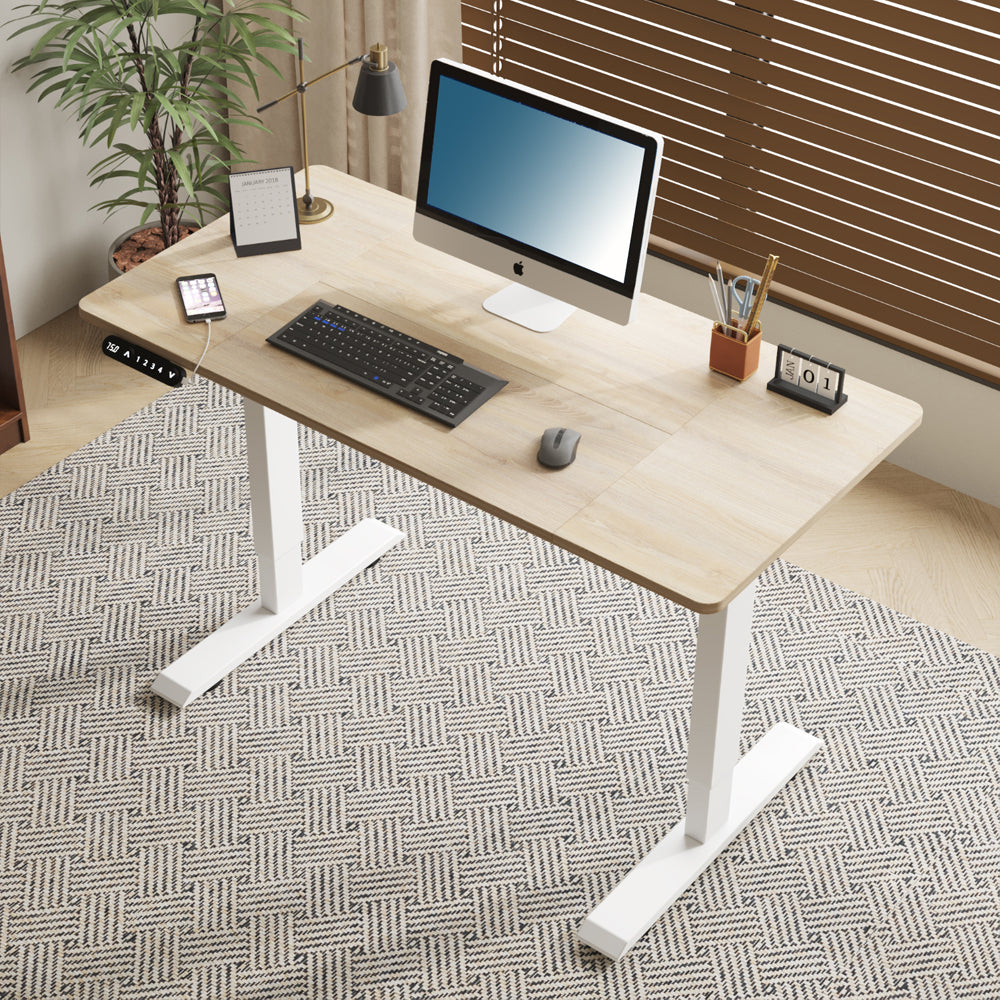 Electric Standing Desk Height Adjustable Desk For Home And Office Computer Table Gaming Desk Modern Luxiury Table 48  Oak Lift-up Desk