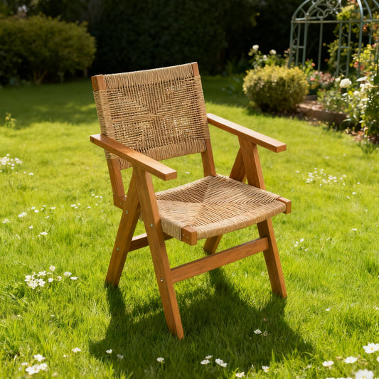HIPS Sturdy Outdoor Dining Chair Ideal For Deck Dinner Parties & Year-Round Al Fresco Dining