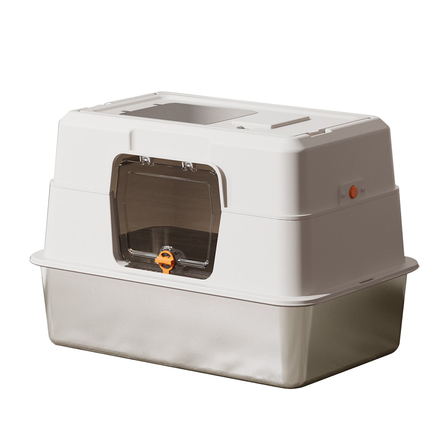 Only Self Pickup---Fully Enclosed Stainless Steel Cat Litter Box
