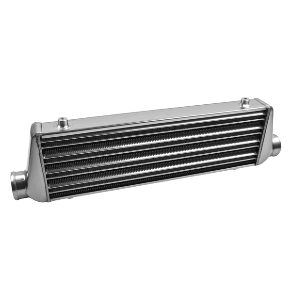 FIT For Universal Turbo Front Mount Aluminum Intercooler 27inchx7inchx2.5inch 2.5inch In Outlet