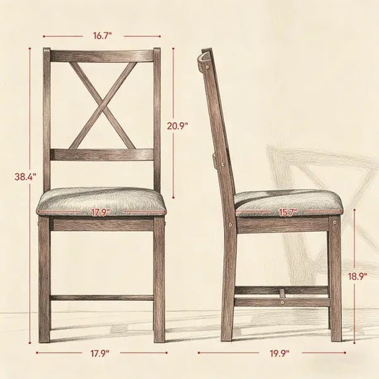 2 Pcs Dining Chair - Only Chairs