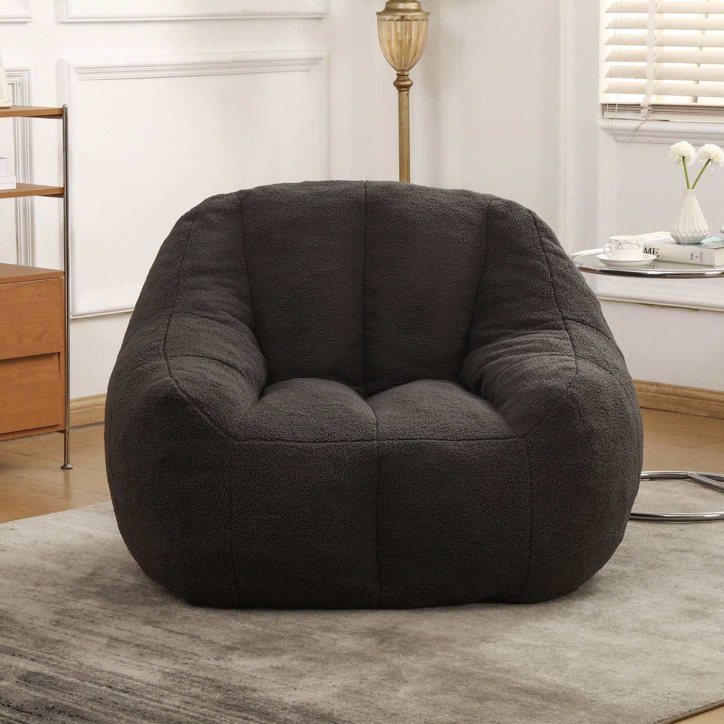 Bean Bag Chair With Filler, Bean Bag Sofa With Tufted Soft Stuffed Filling, Fluffy And Lazy Sofa, Comfy Cozy BeanBag Chairs With Memory Foam For Dorm, Apartment, Living Room