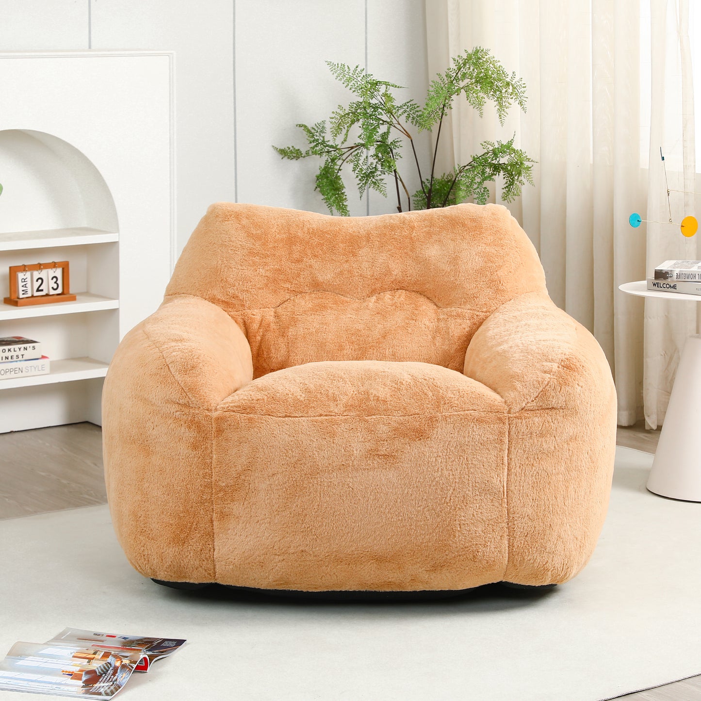 Bean Bag Chair, Bean Bag Sofa Chair With Armrests Stuffed High-Density Foam, Lazy Sofa Comfy Chairs BeanBag Chair For Adults In Living Room,Bedroom Reading
