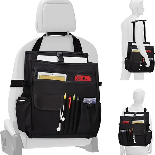 Car Front Seat Organiser Bag [Updated ] Dedicated Tablet And Laptop Storage Stable Side Strap Soft Adjustable Shoulder Strap And Hardened Strap Buckle Your Office Away From The Office