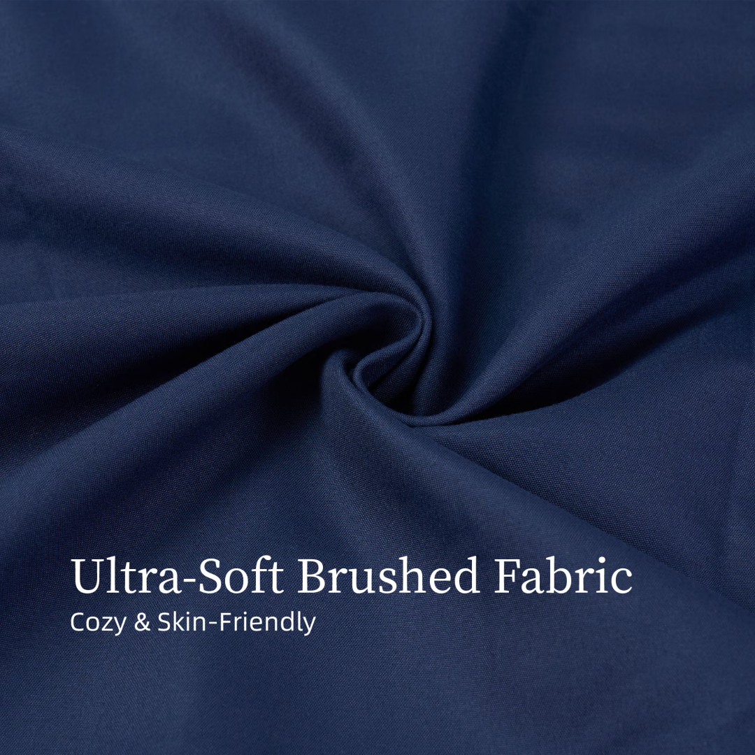 Bedding Full Bed Sheets Set  4 Piece Bedding - Brushed Microfiber  Shrinkage And Fade Resistant - Easy Care Full, Navy Blue