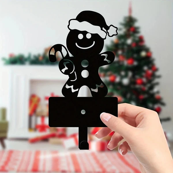 CIFbuy 2 Pcs Gingerbread Man Metal Key Hooks Christmas Themed Wall Decor - TikTok, Temu Pick-up Service