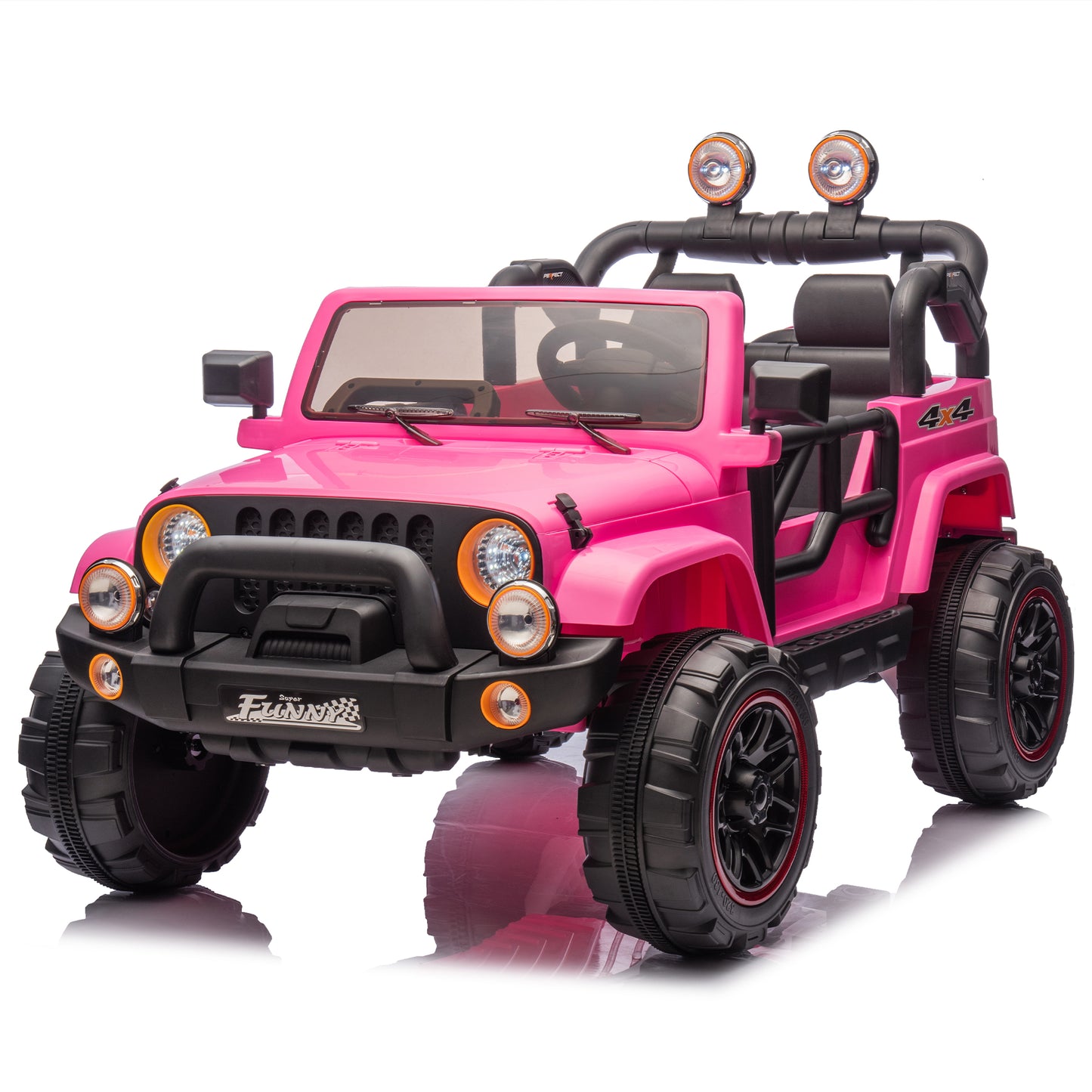 24V Kids Ride On Electric Car W Parents Control,Seat Width 20in,2WD,Rear Suspension,Trunk Storage,Portable Pull Rod,Light&Searchlight,Bluetooth,USB,Provide A Speed Of 2.5-4MPH For Kids Aged 3-8.