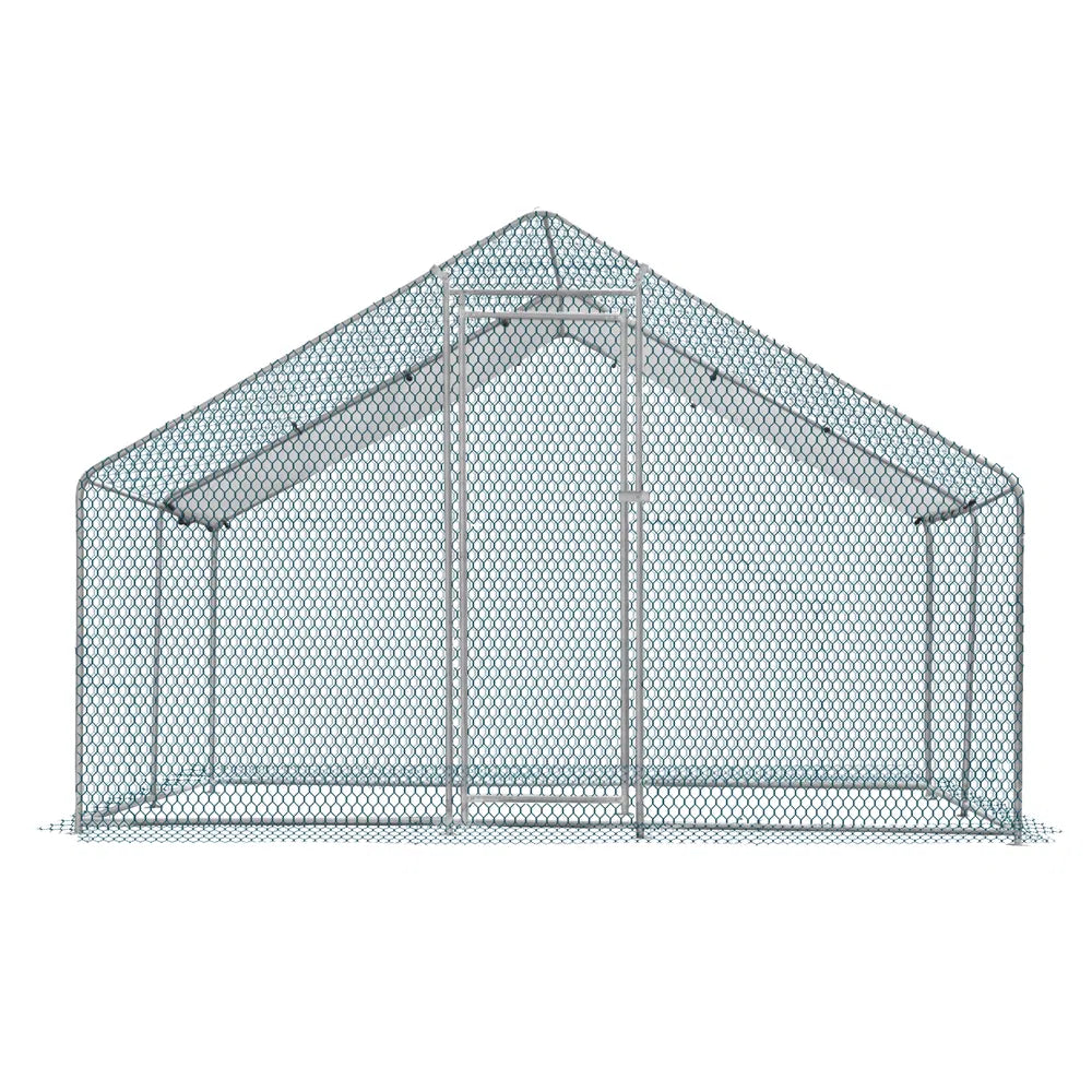 13 X 10 Ft Large Metal Chicken Coop, Walk-in Poultry Cage Chicken Hen Run House With Waterproof Cover, Rabbits Cats Dogs Farm Pen For Outdoor Back-yard Farm Garden