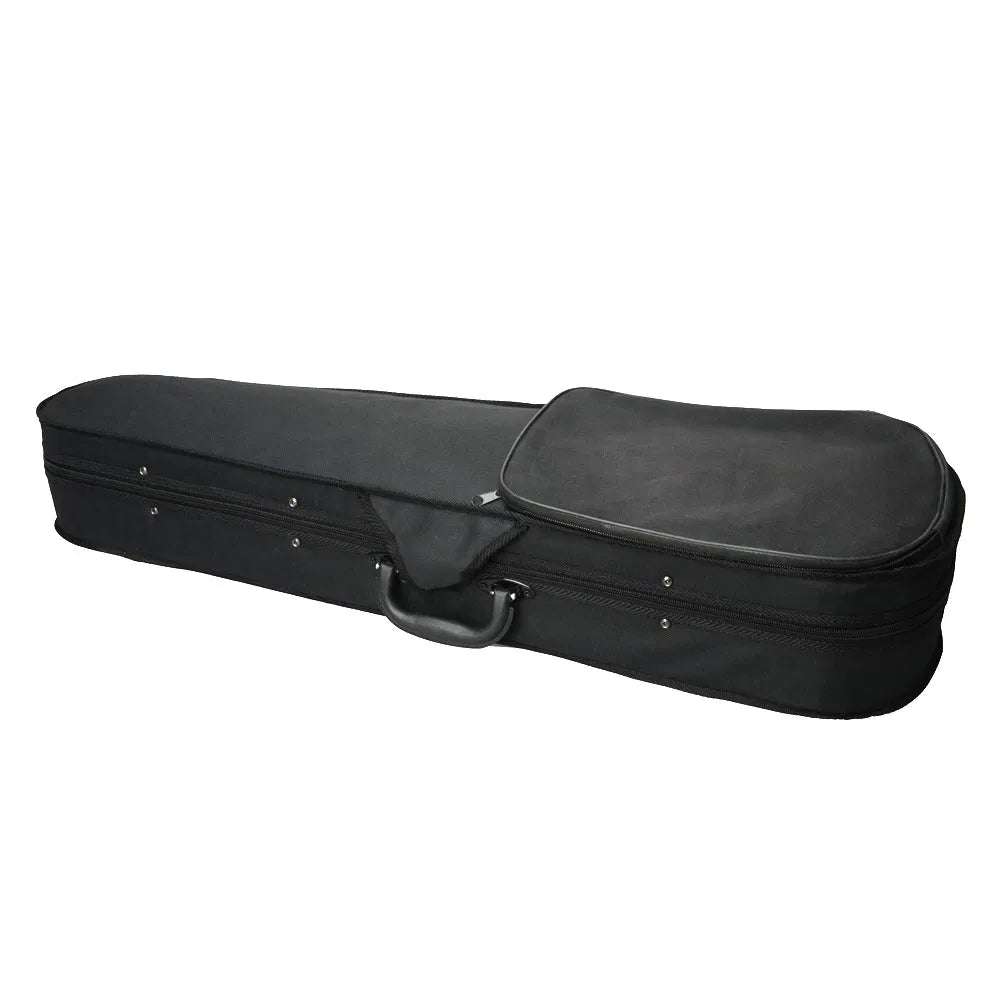 Durable Cloth Fluff Triangle Shape Case With Silver Gray Lining For 4&4 Violin Black
