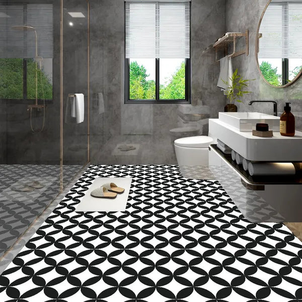 20pcs Self-Adhesive PVC Floor Tiles 7.9 X 7.9 Inch Peel And Stick Waterproof Flooring Strips Non-Slip DIY Floor Tiles Suitable For Intchen Living Room Covers 4.3 Square Feet Easy Installation Removabl