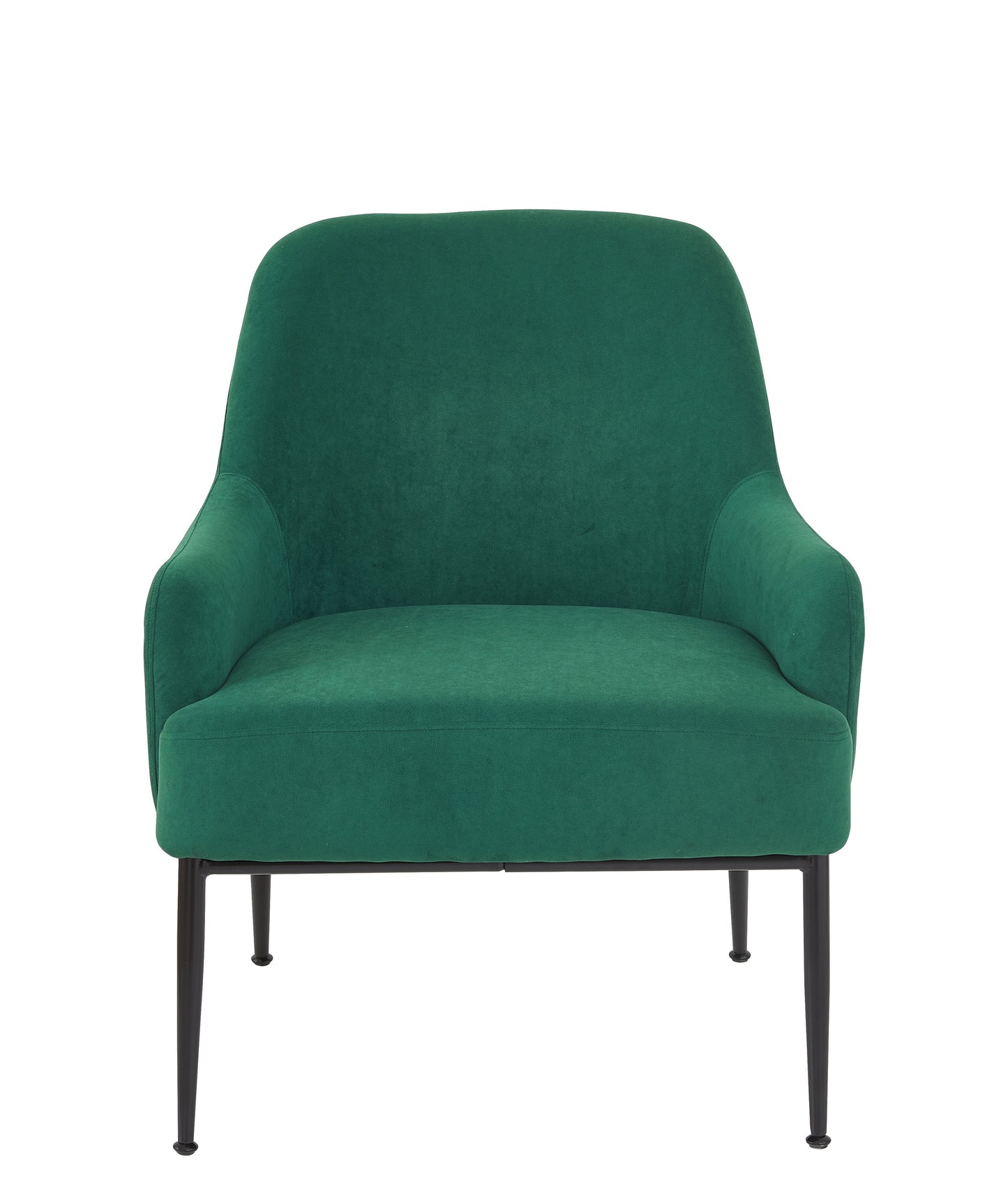 Green Velvet Accent Chair, Modern Upholstered Armchair With Metal Legs, Comfy Side Chair For Living Room Bedroom