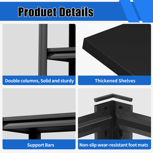 30-40 Gallon Fish Tank Stand - Metal Aquarium Stand, 47.2  W X 18 D X 39  H Adjustable Heavy Duty Garage Storage Shelving Rack, 3-Tier Fish Tank Rack Shelf For Home Office, Tank Not Included