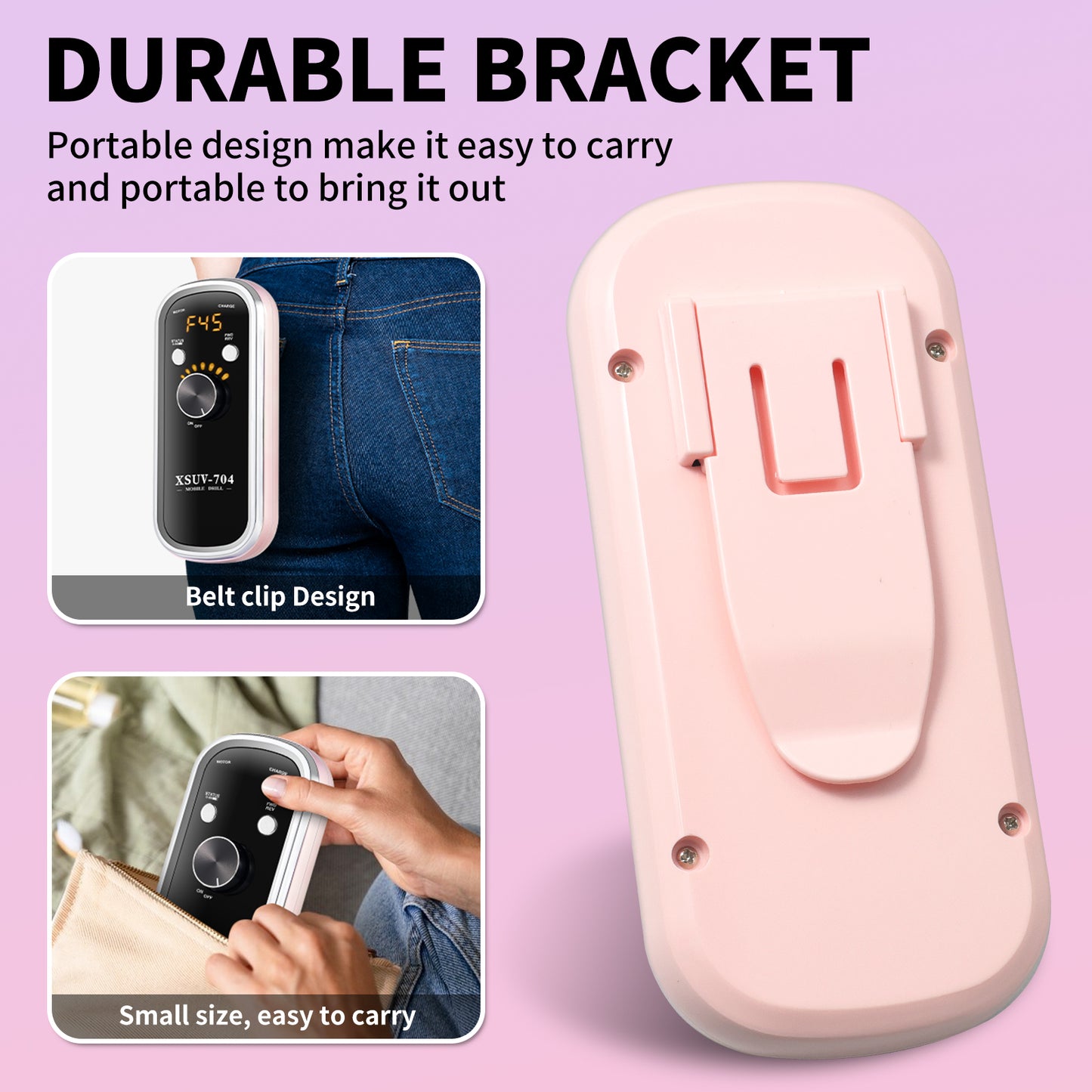 Professional Rechargeable Electric Nail Drill 40000 RPM, Portable Nail File With Storage Stand For Acrylic Gel Polishing Removing - Easy To Use For Women, Manicure At Home DIY Or Salon