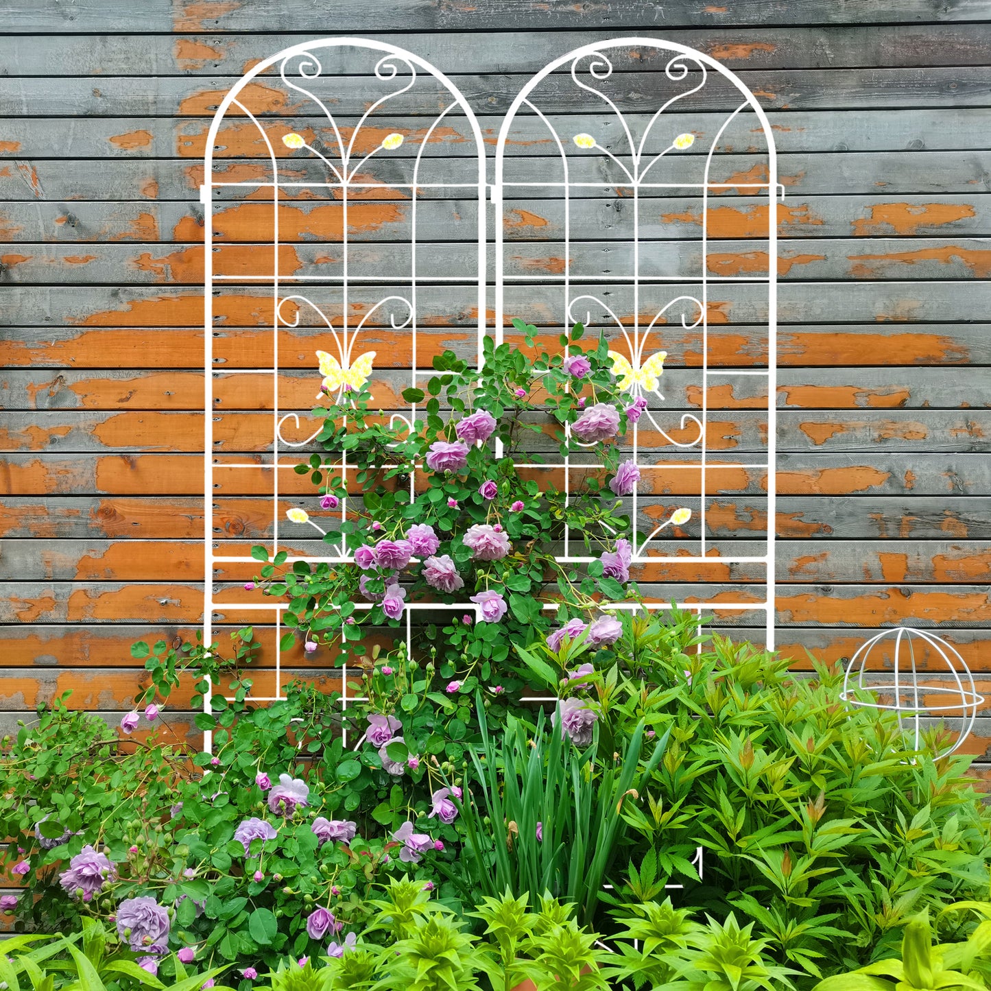 4 Pack Metal Garden Trellis 86.7  X 19.7  Rustproof Trellis For Climbing Plants Outdoor Flower Support Cream White