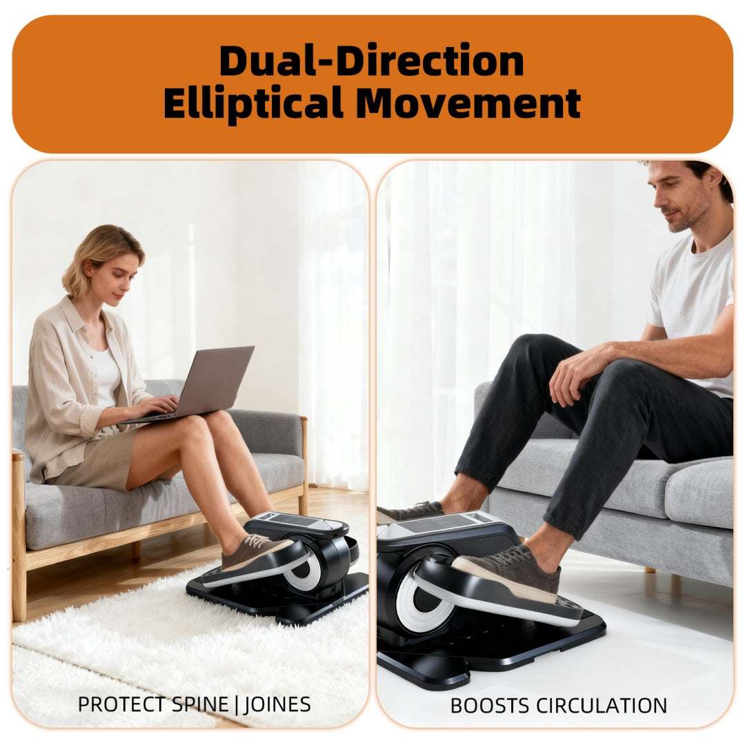 Compact Under-Desk Elliptical --Quiet Mini Pedal Exerciser With Adjustable Speed And LED Display